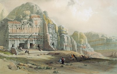 Widok ruin Petry w Jordanii, David Roberts autorstwa David Roberts