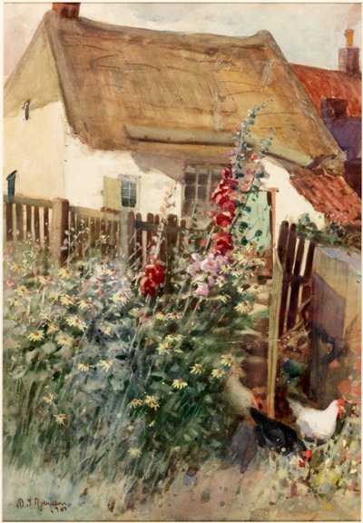 Ogród (ołówek i akwarela na płycie) autorstwa David T. Robertson