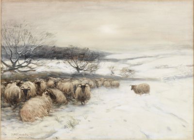 Zima (akwarela na papierze) autorstwa David T. Robertson