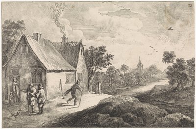 Wieś chłopska z postaciami autorstwa David Teniers (II)