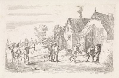 łucznicy Plenerowe sceny rodzajowe (tytuł serialu) autorstwa David Teniers (II)