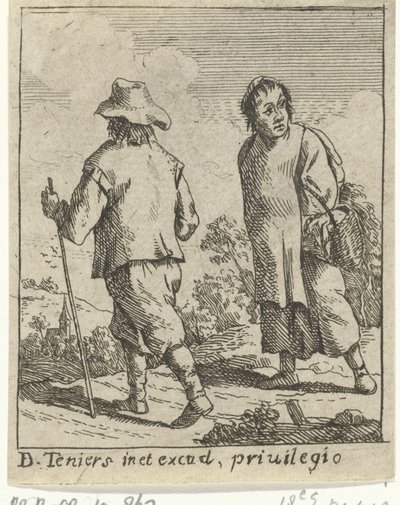 Para rolników w drodze autorstwa David Teniers (II)
