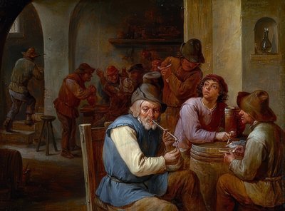 W wiosce pub. Około 1660 autorstwa David Teniers the Elder