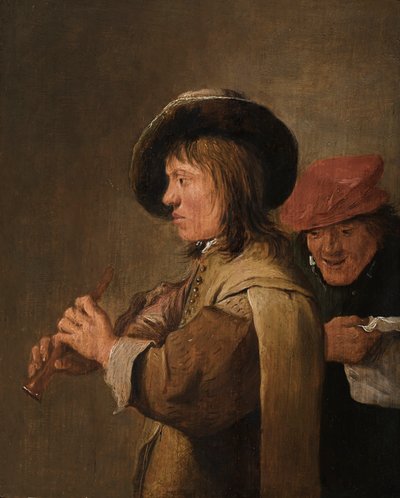 Flecista z profilu autorstwa David Teniers the Younger