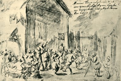 Taniec wiejski, połowa końca XVII wieku, 1943. autorstwa David Teniers the Younger