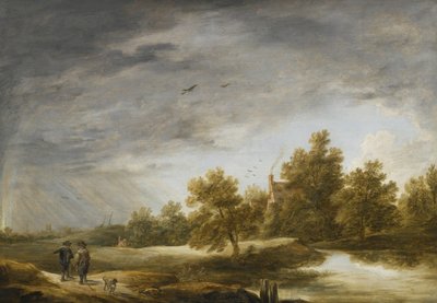 Krajobraz rzeki z tęczą autorstwa David Teniers the Younger