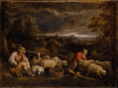 Pasterze i owce autorstwa David Teniers the Younger