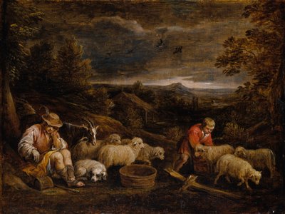 Pasterze i owce. autorstwa David Teniers the Younger