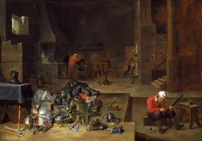 Sklep Płatnerza autorstwa David Teniers the Younger