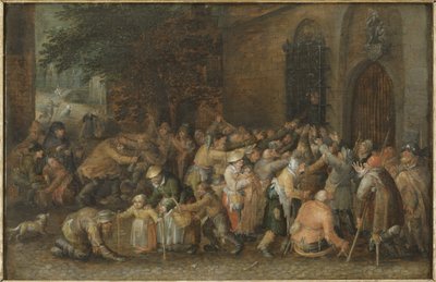Rozdawanie jałmużny, ok. 1610 autorstwa David Vinckeboons