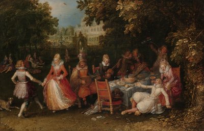 Przyjęcie w ogrodzie, ok. 1610 (olej na desce) autorstwa David Vinckeboons