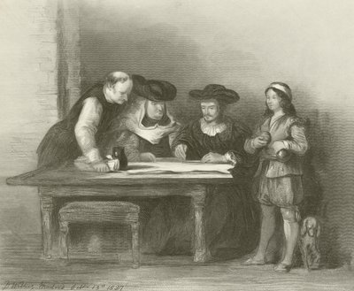 Kolumb w klasztorze La Rabida autorstwa David Wilkie