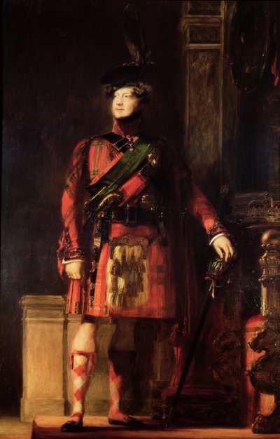 Jerzy IV (1762-1830) w stroju góralskim, 1830 r. autorstwa David Wilkie