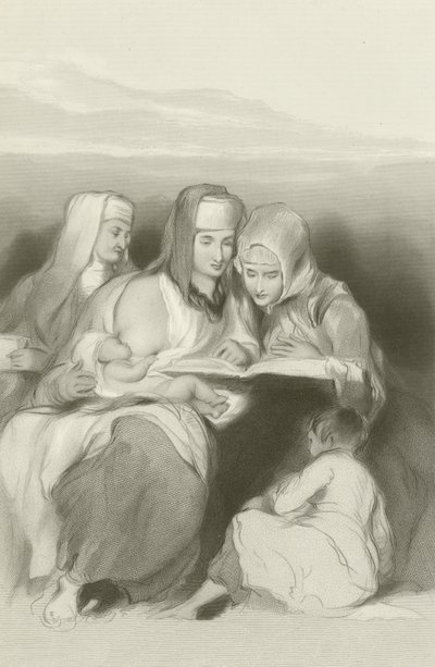 Hebrajskie kobiety czytające Pisma w Jerozolimie autorstwa David Wilkie