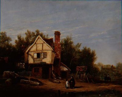 Krajobraz z domkami autorstwa David Wilkie