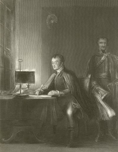 Książę Wellington pisze swoje depesze autorstwa David Wilkie