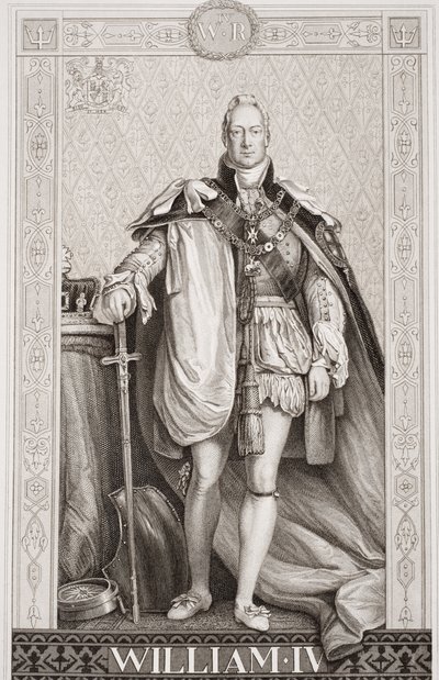 Wilhelm IV (1765-1837) z „Ilustracji historii angielskiej i szkockiej” Tom II autorstwa David Wilkie