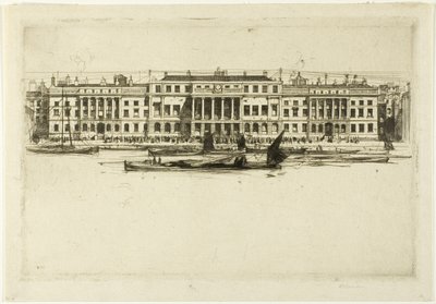 Custom House, płyta pierwsza z zestawu London autorstwa David Young Cameron