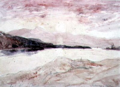 Loch Aline, Argyllshire: Widok z północy na wyspę Mull (toaleta na papierze) autorstwa David Young Cameron