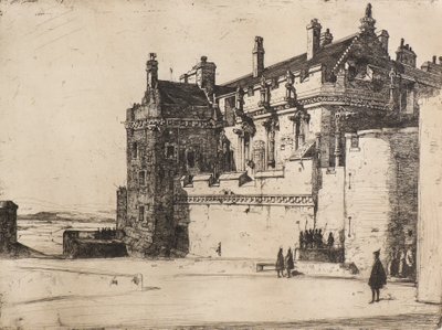 Pałac Stuartów (akwaforta) autorstwa David Young Cameron