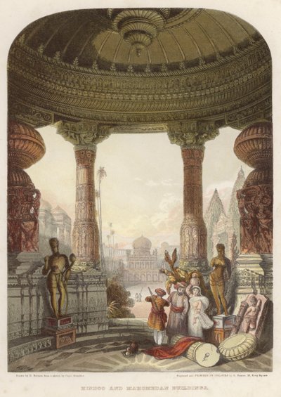 Budynki hinduskie i mahomeńskie autorstwa David after Roberts