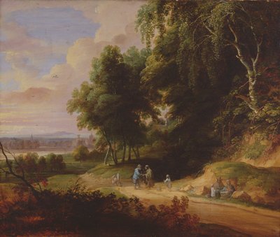 Krajobraz z figurami cygańskimi autorstwa David and Vadder Teniers