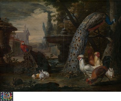 Zwierzęta w ogrodzie autorstwa David de Coninck