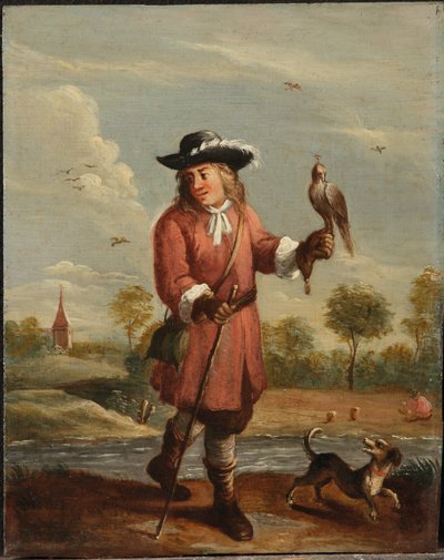 Alegoria czterech żywiołów: powietrze (olej na panelu) autorstwa David the Younger (follower of) Teniers