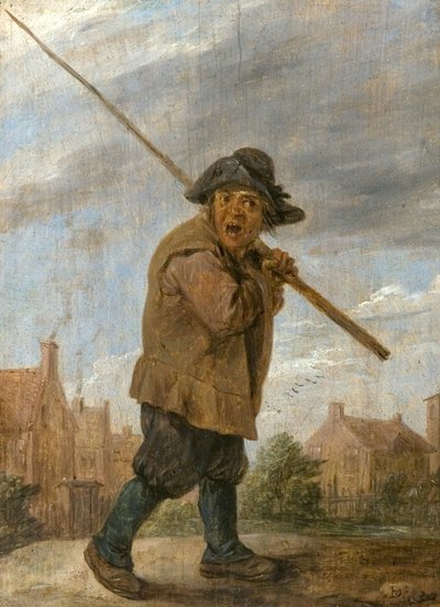 Chłop niosący Polaka autorstwa David Teniers the Younger