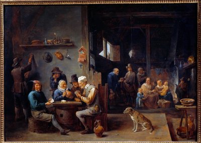 Gra karciana w karczmie Malarstwo flam. David Teniers II Młodszy (1610-1690) 1645 Nd. 0,62x0,87 m Grenoble, Muzeum Sztuk Pięknych autorstwa David Teniers the Younger