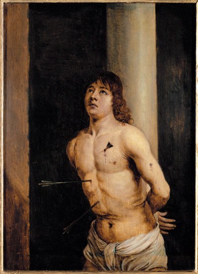 Kopia obrazu Świętego Sebastiana Antonella da Messina ... autorstwa David the Younger Teniers