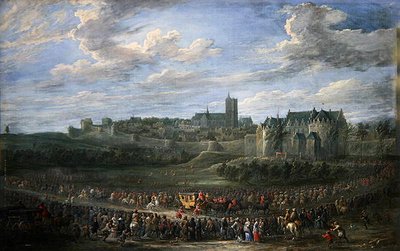 Wjazd księżniczki do Brukseli (olej na płótnie) autorstwa David Teniers the Younger