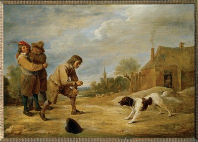 Farmer z psem autorstwa David the Younger Teniers