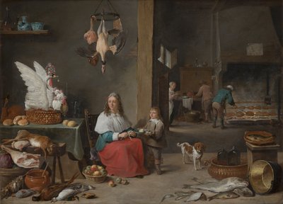 Wnętrze kuchni, 1644 autorstwa David Teniers the Younger