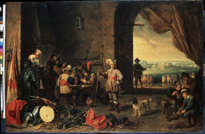 Wartownia. Obraz Davida Teniersa młodszego (1610-1690). Olej na drewnie, 69 x 103 cm autorstwa David Teniers the Younger