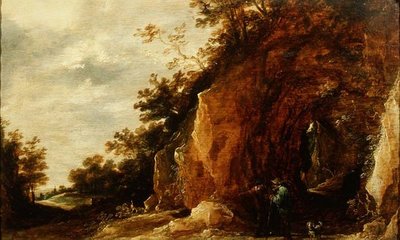 Krajobraz z Podróżnikami (jeden z pary) autorstwa David Teniers the Younger