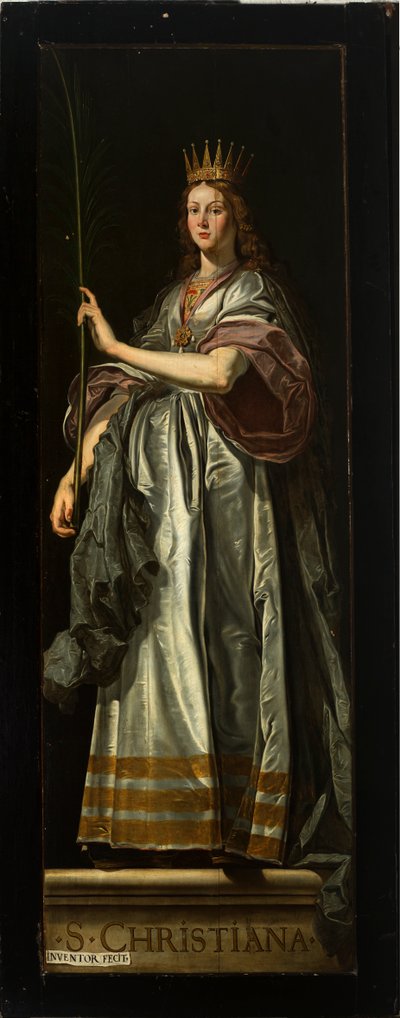 Kościół parafialny (Kościół Parafialny NMP). Wnętrze. obraz. tryptyk. David Teniers Starszy. Tylny koniec. Christianie. autorstwa David Teniers the Younger