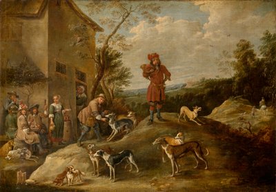 Odpoczywający myśliwi (olej) autorstwa David the Younger Teniers
