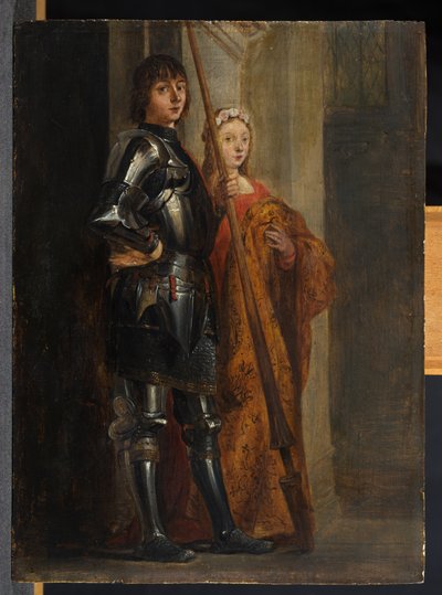 Święci Jerzy i Cecylia, według Antonello da Messina autorstwa David Teniers the Younger