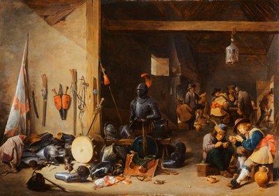 Wnętrze wartowni, ok. 1640 autorstwa David Teniers the Younger
