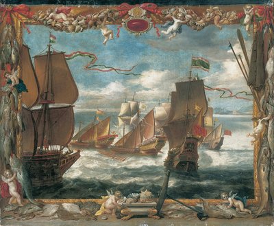 Spotkanie z flotą turecką autorstwa David Teniers the Younger