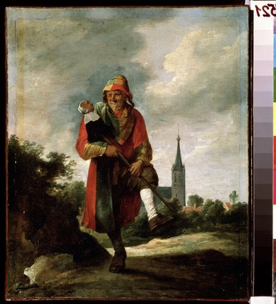 Głupiec (głupiec). Obraz Davida Teniersa młodszego (1610-1690). Olej na płótnie, 35 x 29 cm, ok. 1640. Sztuka flamandzka, Sztuka baroku. Muzeum Sztuk Pięknych im. Puszkina w Moskwie. autorstwa David Teniers the Younger