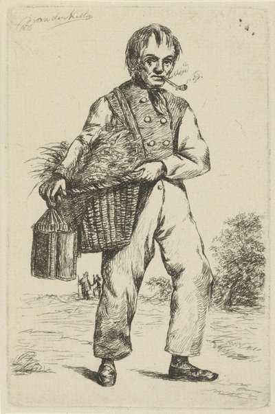 Dwóch mężczyzn w ogrodzie autorstwa David van der Kellen