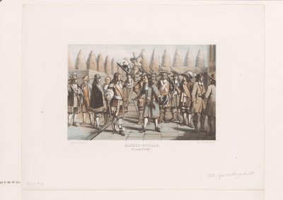 Spotkanie szlachty Szata męska (XVII w., II poł.) (tytuł na obiekcie) autorstwa David van der Kellen