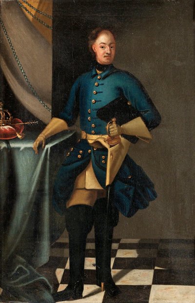 Portret króla Karola XII Szwecji (1682-1718) - Obraz Davida von Kraffta (1655-1724), olej na płótnie, ok. 1716, 46,5x30,5 cm - Portret króla Karola XII Szwecji, olej na płótnie autorstwa David von Krafft - Kolekcja prywatna autorstwa David von Krafft