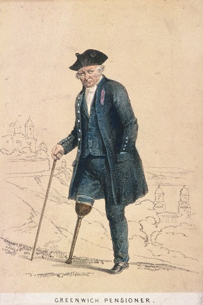 Emeryt z Greenwich z jedną nogą, 1855 autorstwa Day and Son