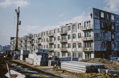 ZSRR, Brack, Irkuck, Nowe mieszkania w budowie dla robotników autorstwa Dean Conger