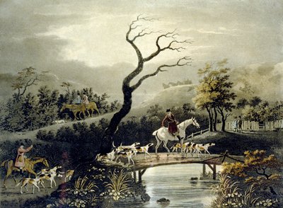 Noc, Foxhunting, grawerowane przez J.H. Clarke i F. Jekes autorstwa Dean Snr. (after) Wolstenholme