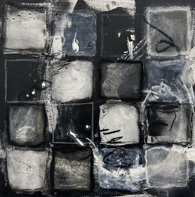 Teksturowana monochromatyczna siatka autorstwa Deb Chaney