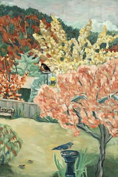 Backyard Fall, 2016 (akryl na płótnie) autorstwa Deborah Eve Alastra